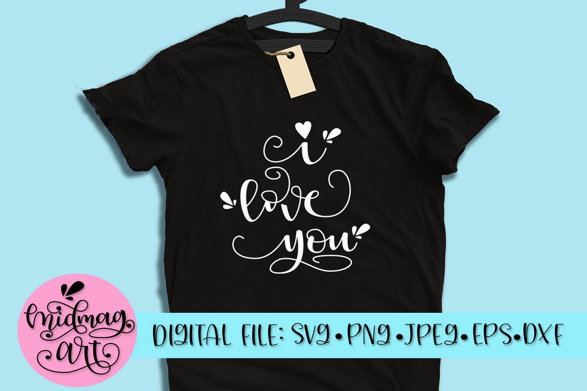 I love you svg, png, jpeg, eps and dxf example image 1