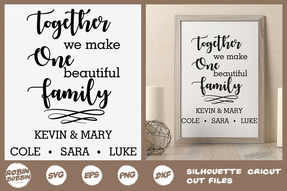 Family SVG, Newlyweds SVG, Beautiful Family Personalized SVG example image 1