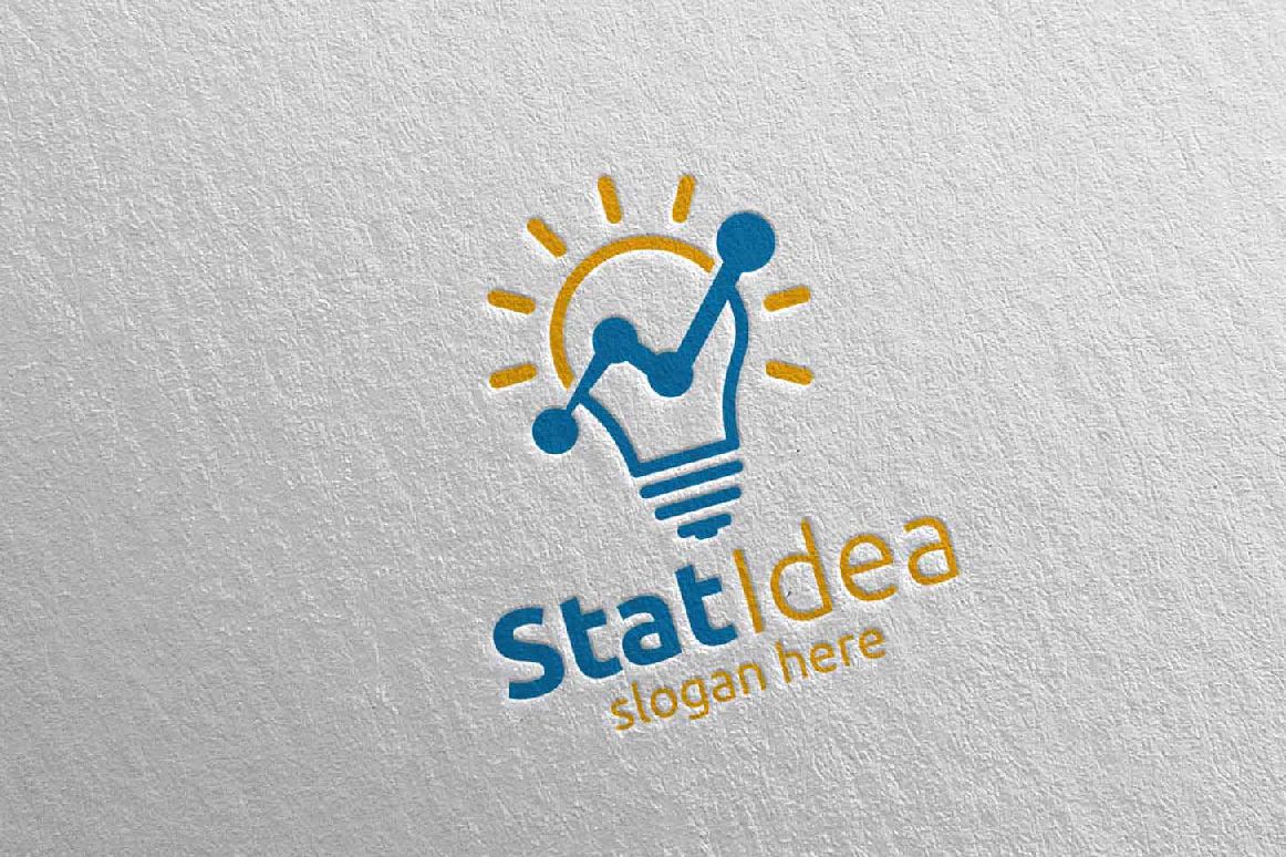 Stat Idea Marketing Financial Advisor Logo Design 16 example image 1