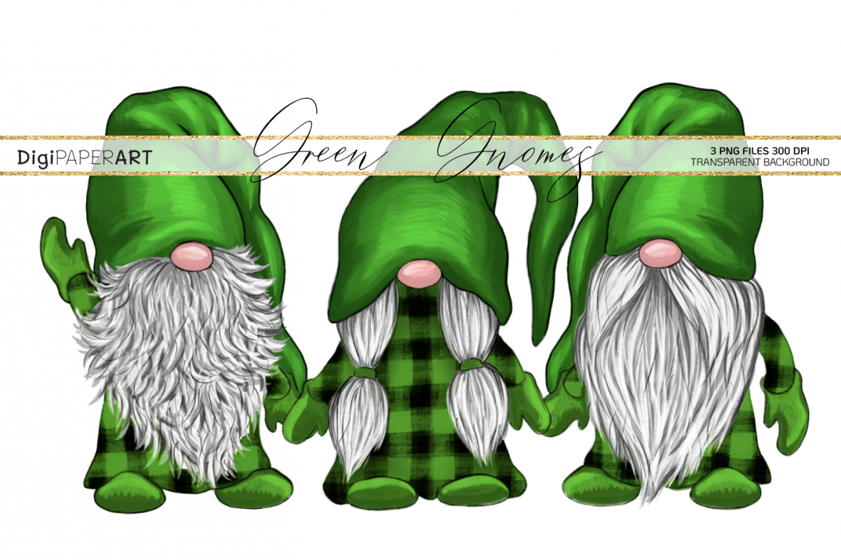 St. Patricks Day Gnome PNG, Gnome Sublimation Design example image 1