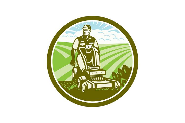 Ride On Lawn Mower Vintage Retro example image 1