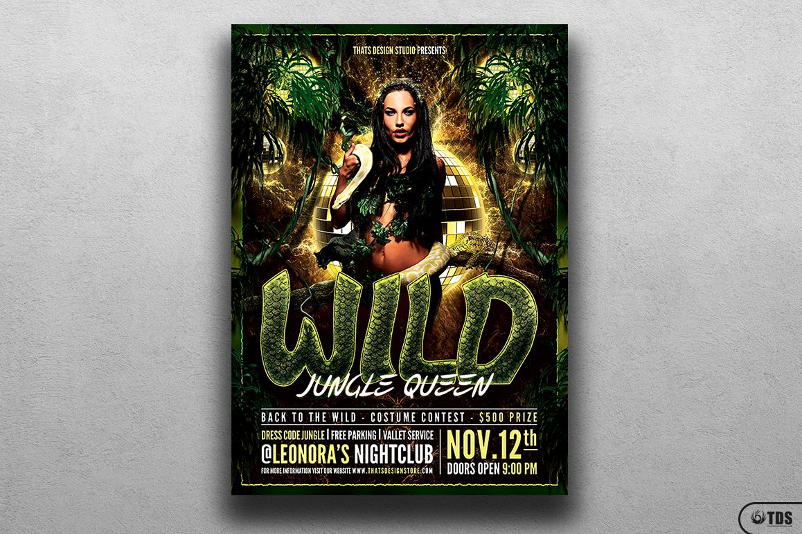 Wild Party Flyer Template example image 1