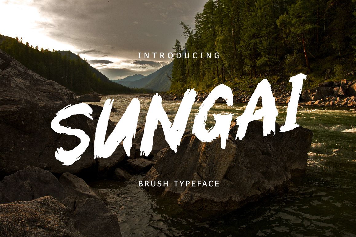 Sungai Brush Typeface example image 1