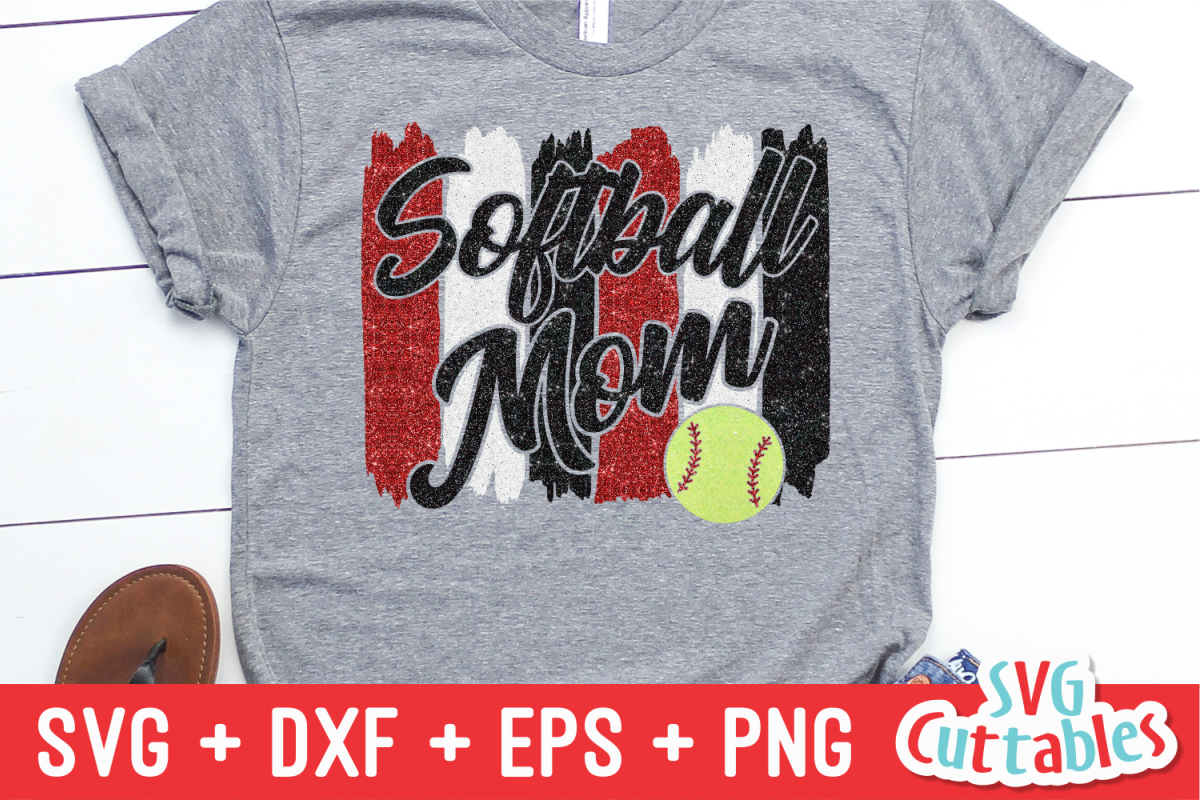 Softball Mom | SVG Cut File example image 1