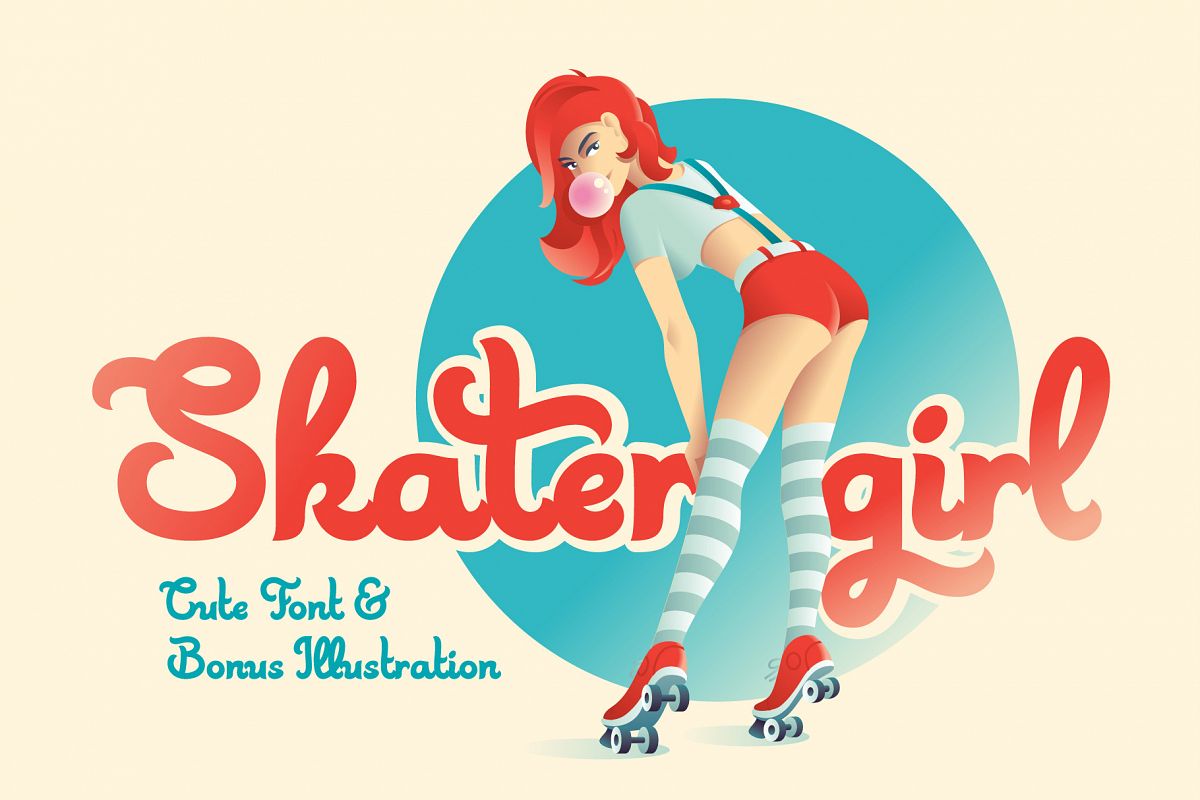 Skater Girl font Bonus example image 1