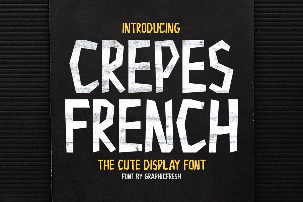 Crepes French - The Cute Display Font example image 1