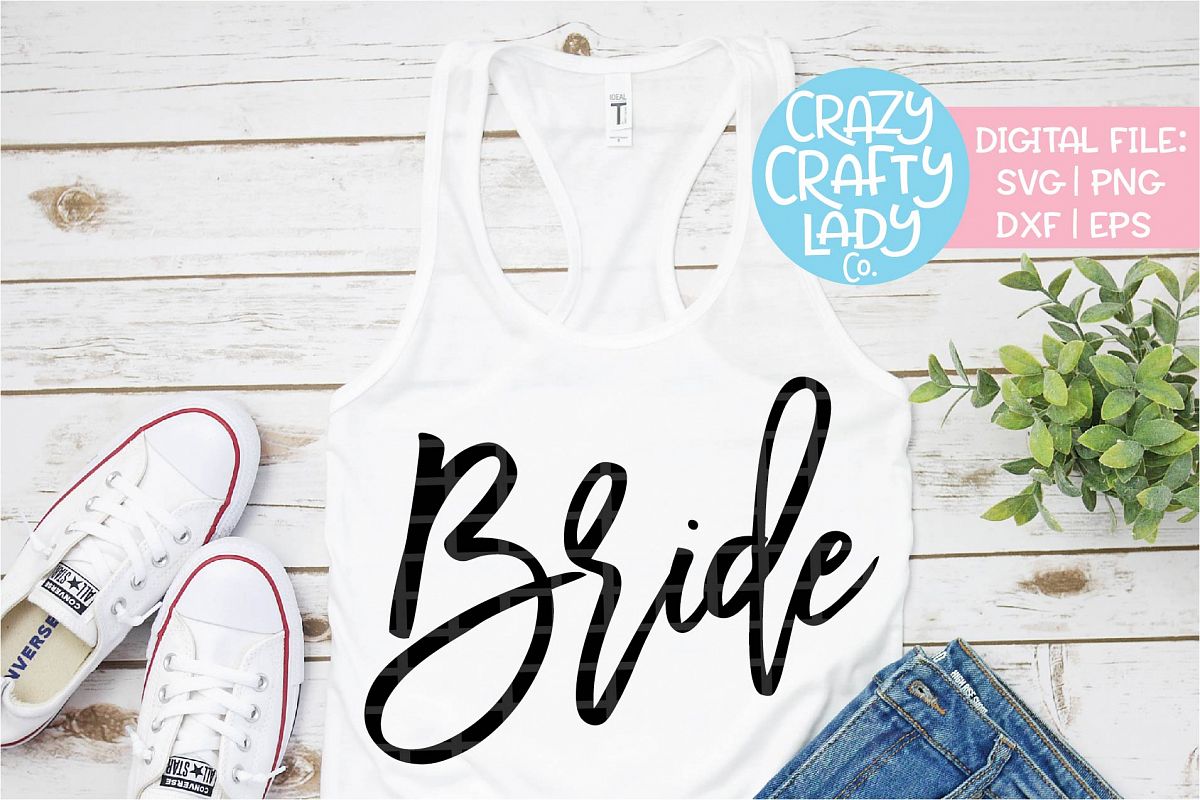 Bride Wedding SVG DXF EPS PNG Cut File example image 1