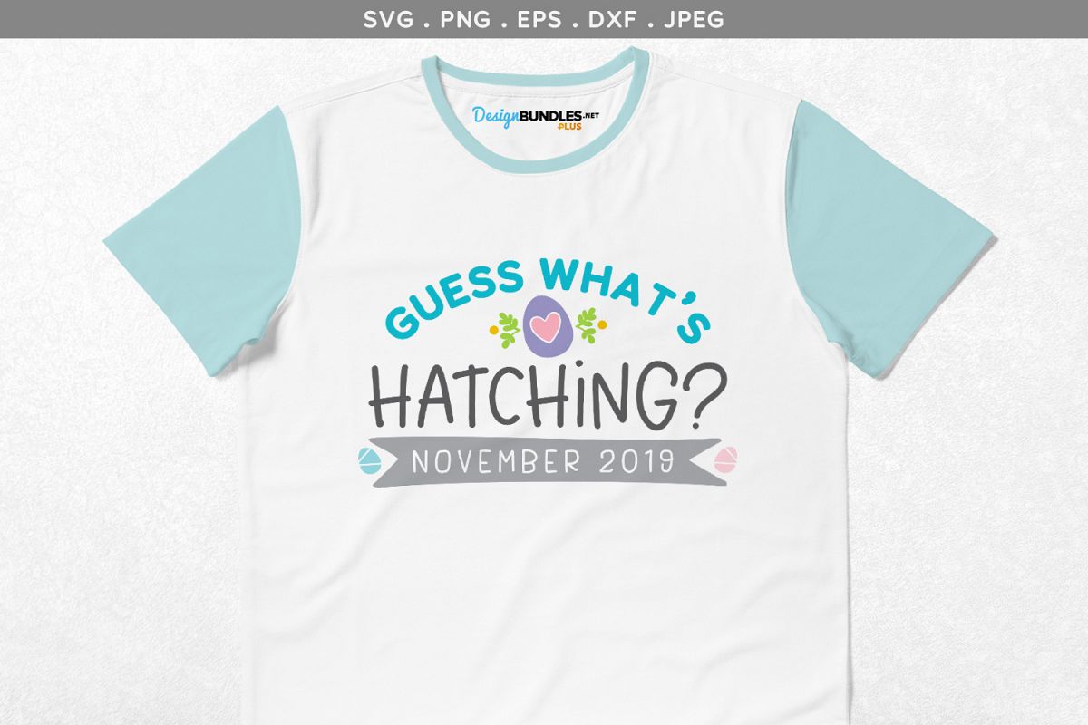 Guess What's Hatching - svg cut file & printable example image 1