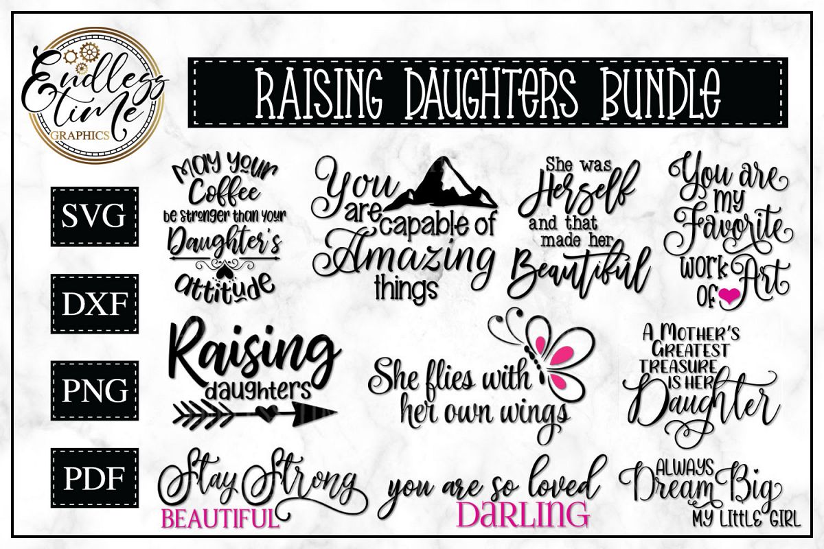 Raising Daughters SVG Bundle example image 1