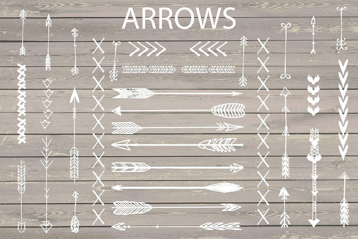 VECTOR Hand Drawn arrows clip arts example image 1