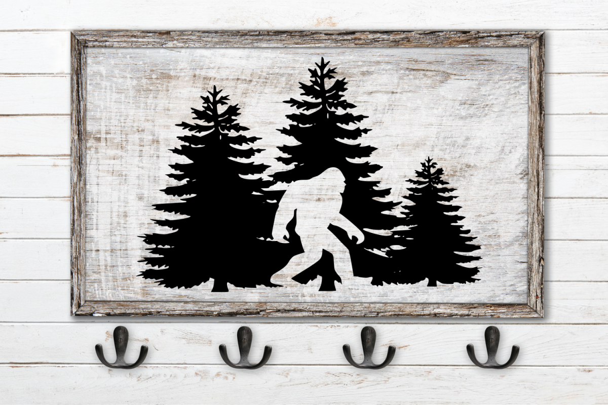 Sasquatch Hidden In Tree SVG example image 1