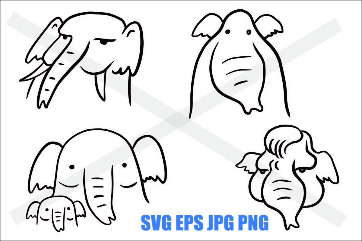 Elephant - SVG EPS JPG PNG example image 1