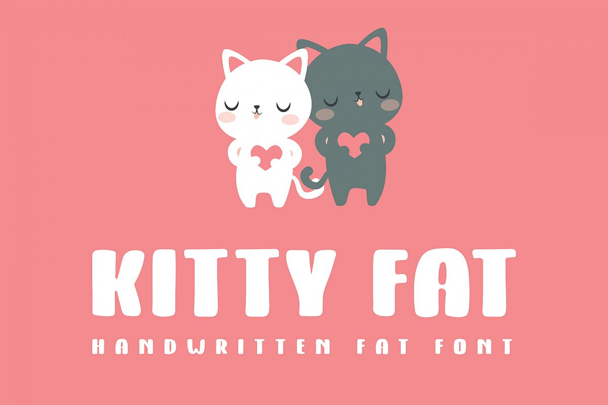 Kitty Fat - Handwritten Font example image 1