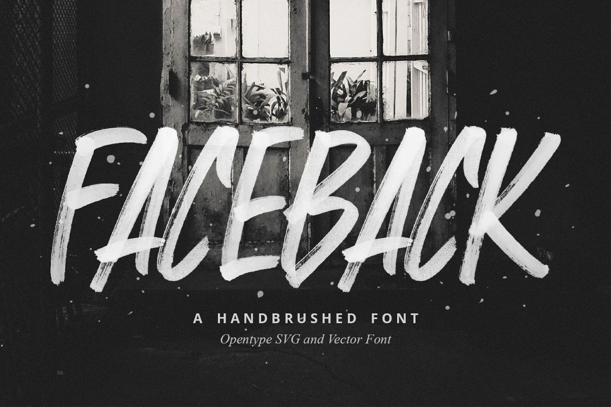 Faceback - SVG Brush Font example image 1