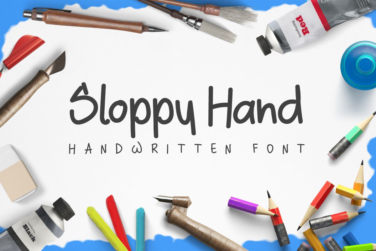Sloppy Hand - a Handwritten Font example image 1