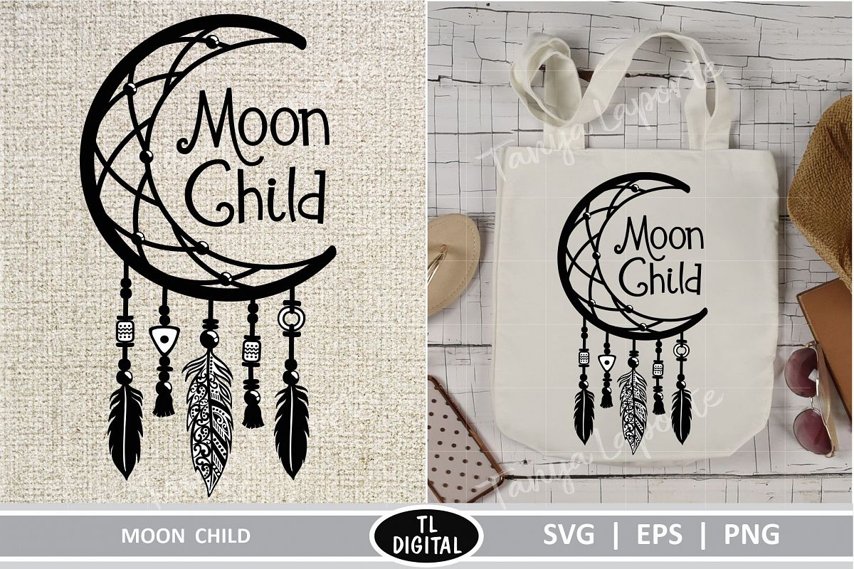 Download Moon Child - DreamCatcher - SVG|EPS|PNG (288377) | SVGs ...