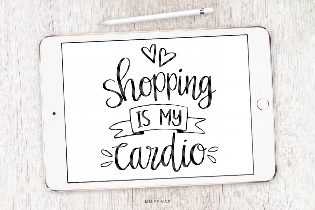 Download Shopping Funny Quote SVG, Cutting file, Decal (56080 ...