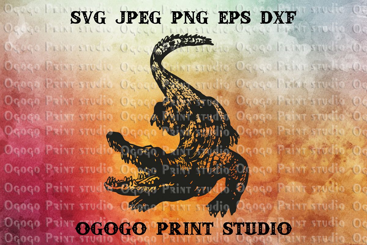 Alligator SVG, Animal SVG, Gator SVG example image 1