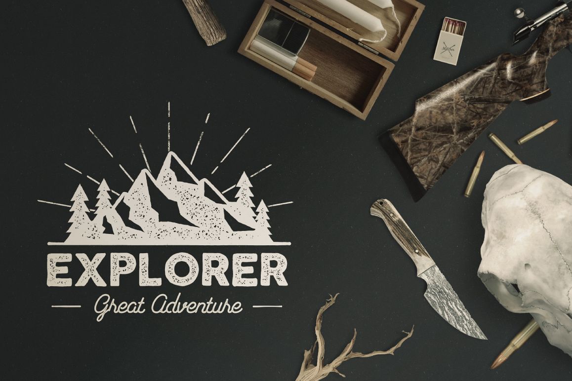 Mountain Shapes Bundle & Labels example image 1