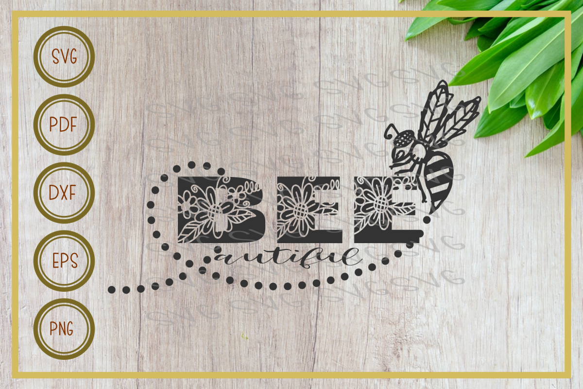 bee svg, beautiful, instant download, cut file, silhouette example image 1