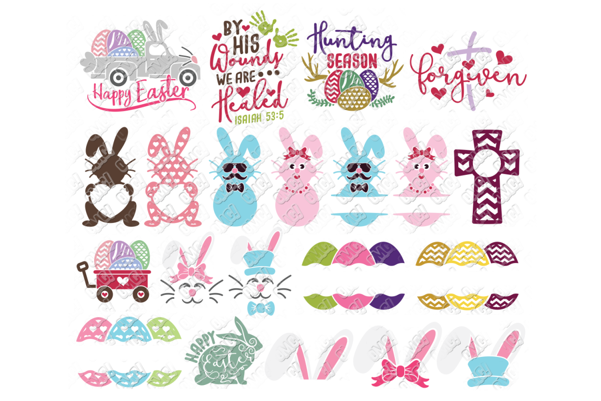 Easter SVG Bundle #2 in DXF, SVG, PNG, JPG, EPS example image 1