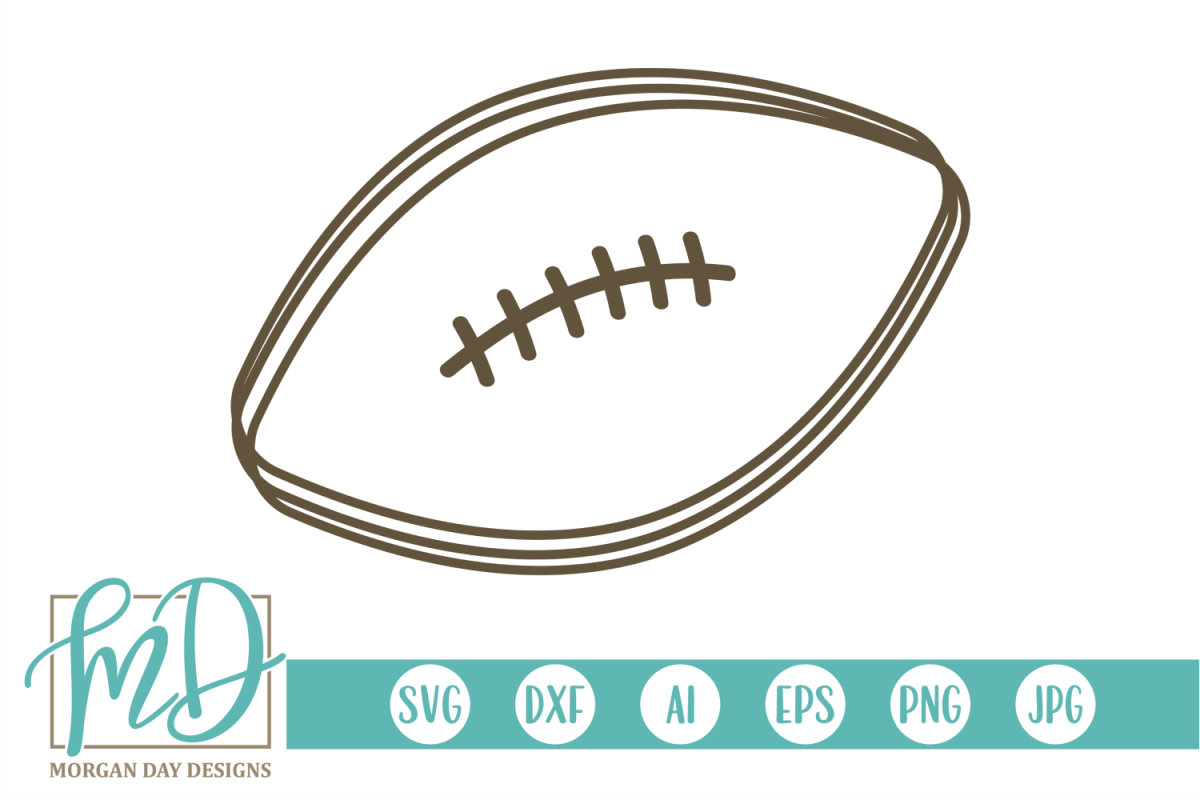 Football - Football Outline SVG, DXF, AI, EPS, PNG, JPEG example image 1