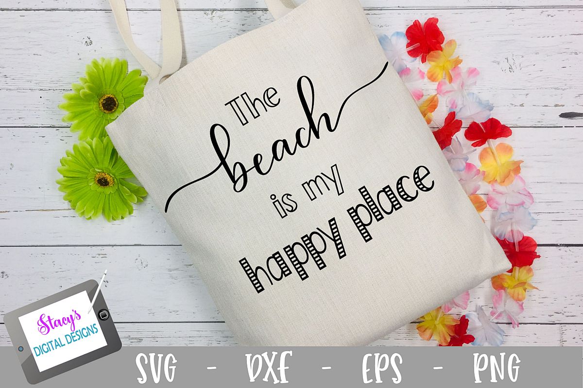 The Beach is My Happy Place SVG - Beach SVG File example image 1