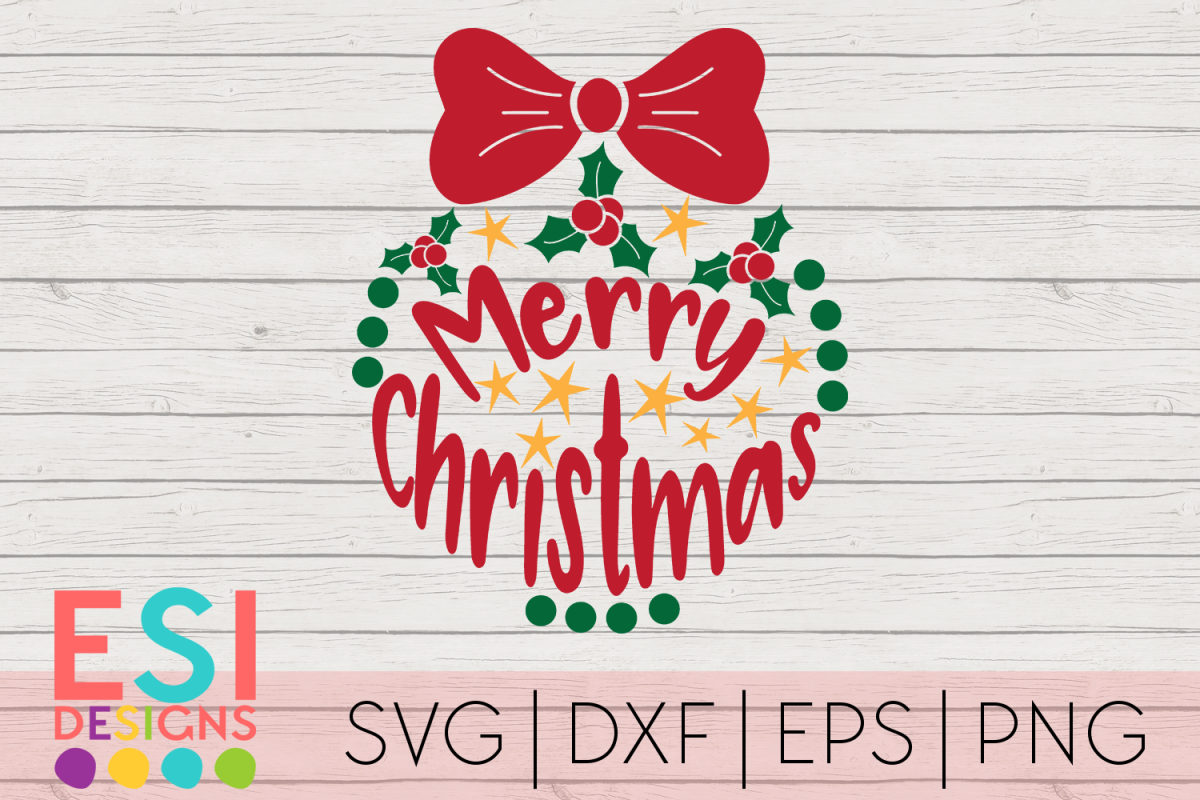 Download Merry Christmas Ornament Bauble Design|SVG DXF EPS PNG ...