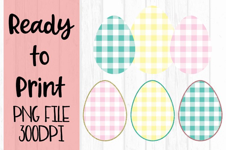 Spring Easter Egg Trio Ready to Print example image 1
