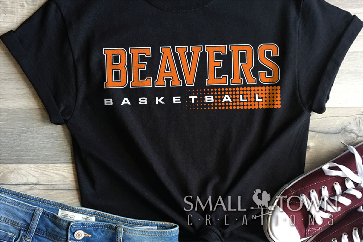 Beaver, Basketball, Sport, Team, Logo, PRINT, CUT, DESIGN example image 1