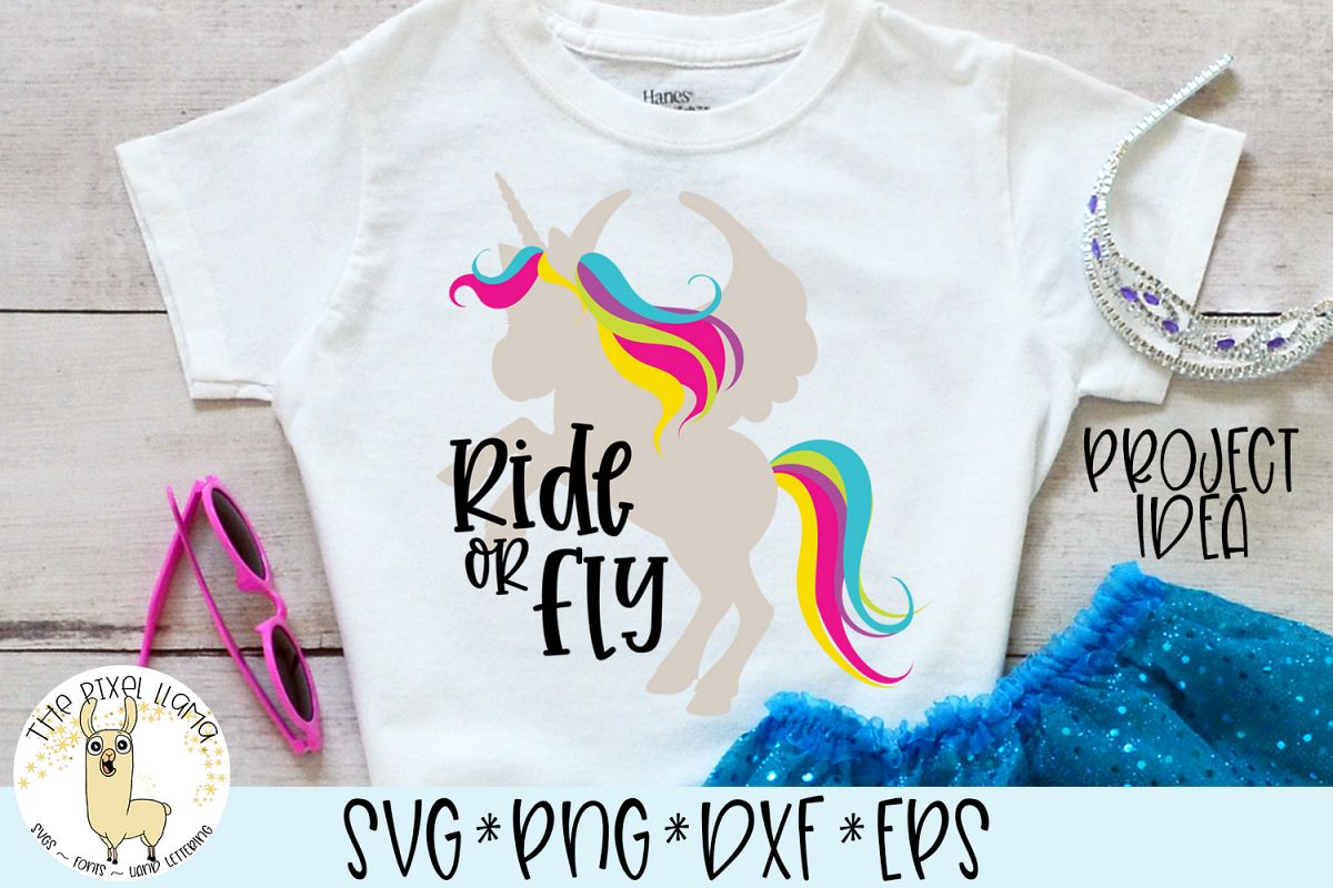 Ride or Fly Unicorn SVG Cut File example image 1