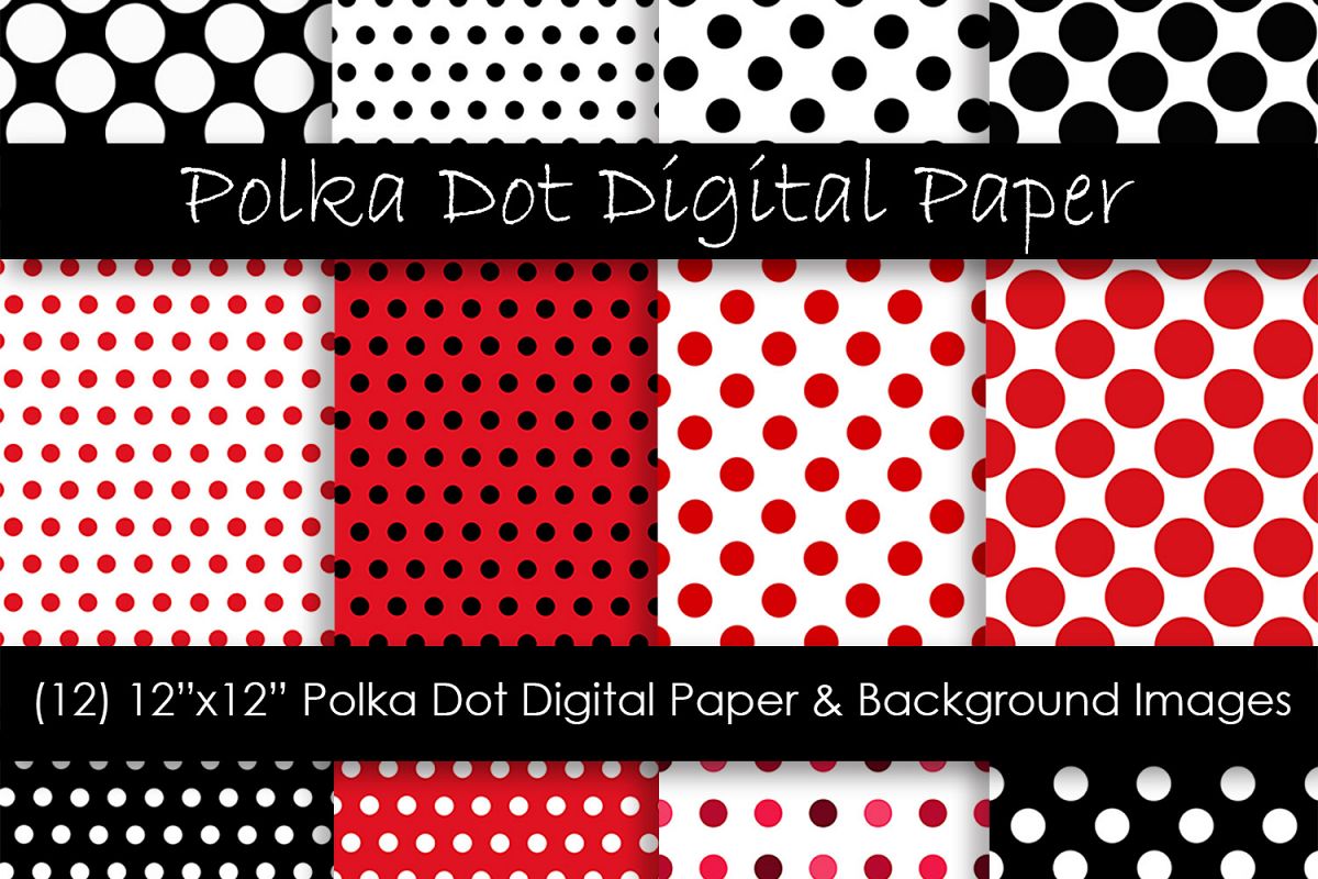 Red Polka Dot Patterns Red Black Polka Dot Backgrounds