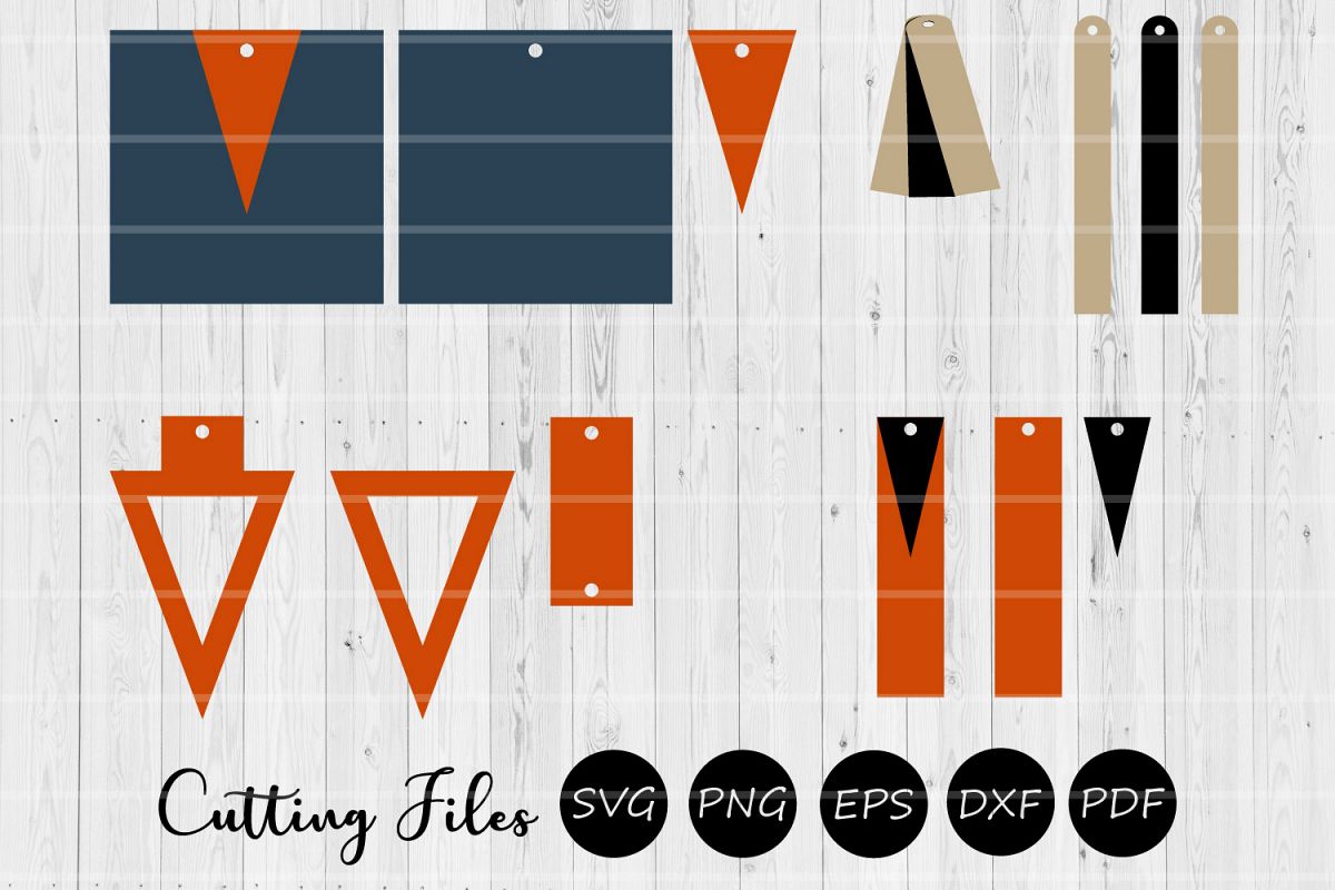 Stacked Earrings | SVG cutting files | Commercial use | example image 1