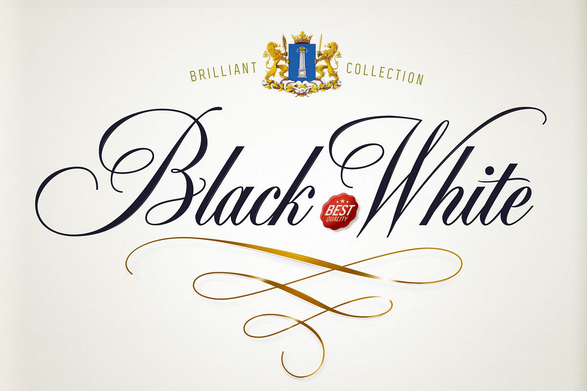 Black & White - premium quality font example image 1