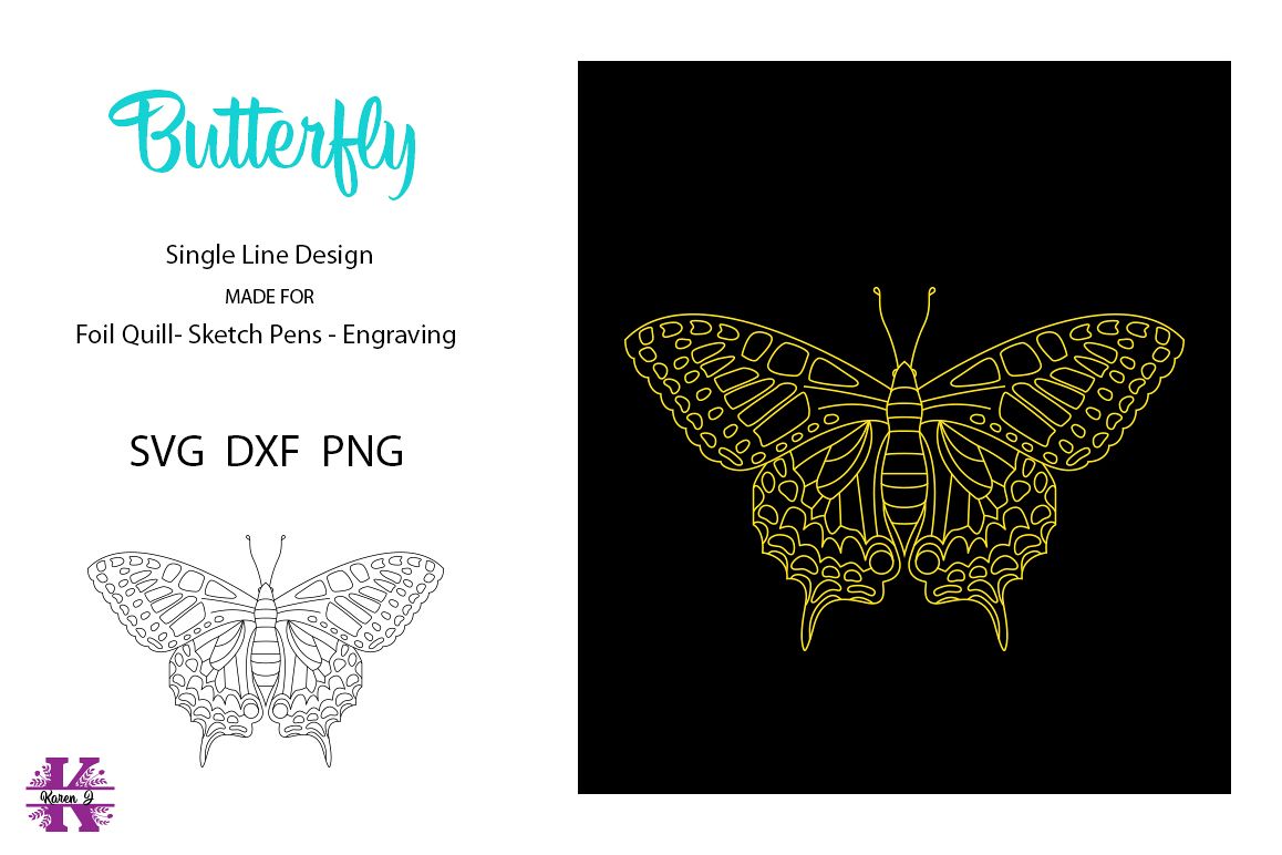 Download Butterfly SVG for Foil Quill (358254) | Single Line ...