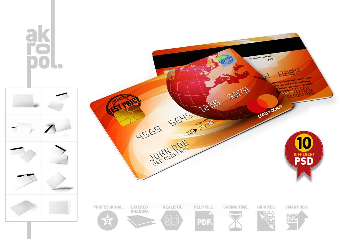 Credit / Bank Card Mock-Up example image 1