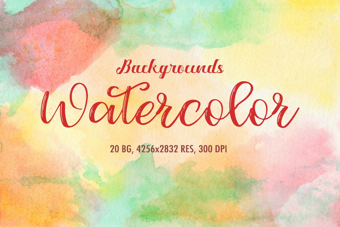 20 Watercolor Backgrounds 01 example image 1