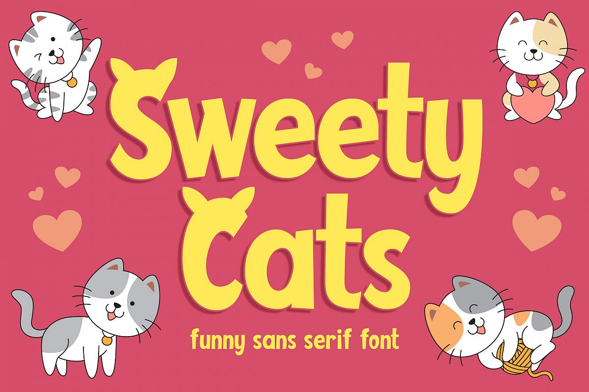 Sweety Cats - Funny Sans Serif example image 1