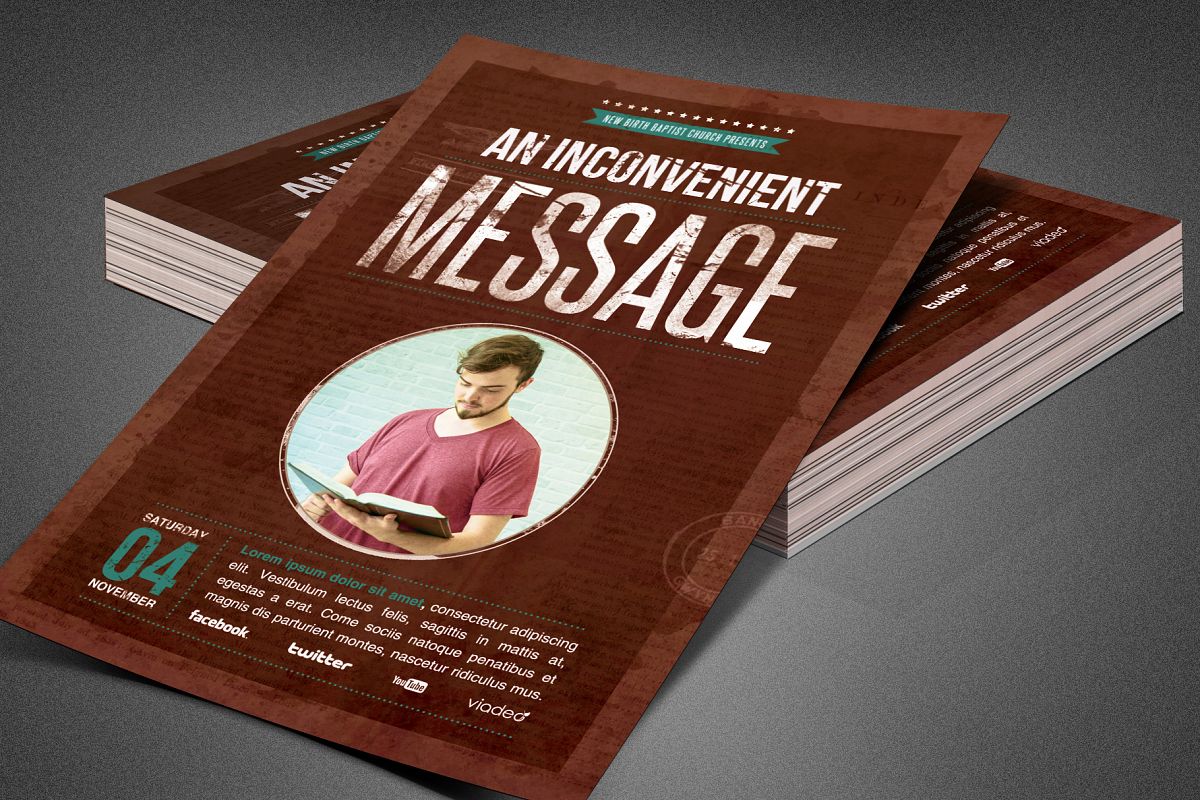 An Inconvenient Message Church Flyer example image 1