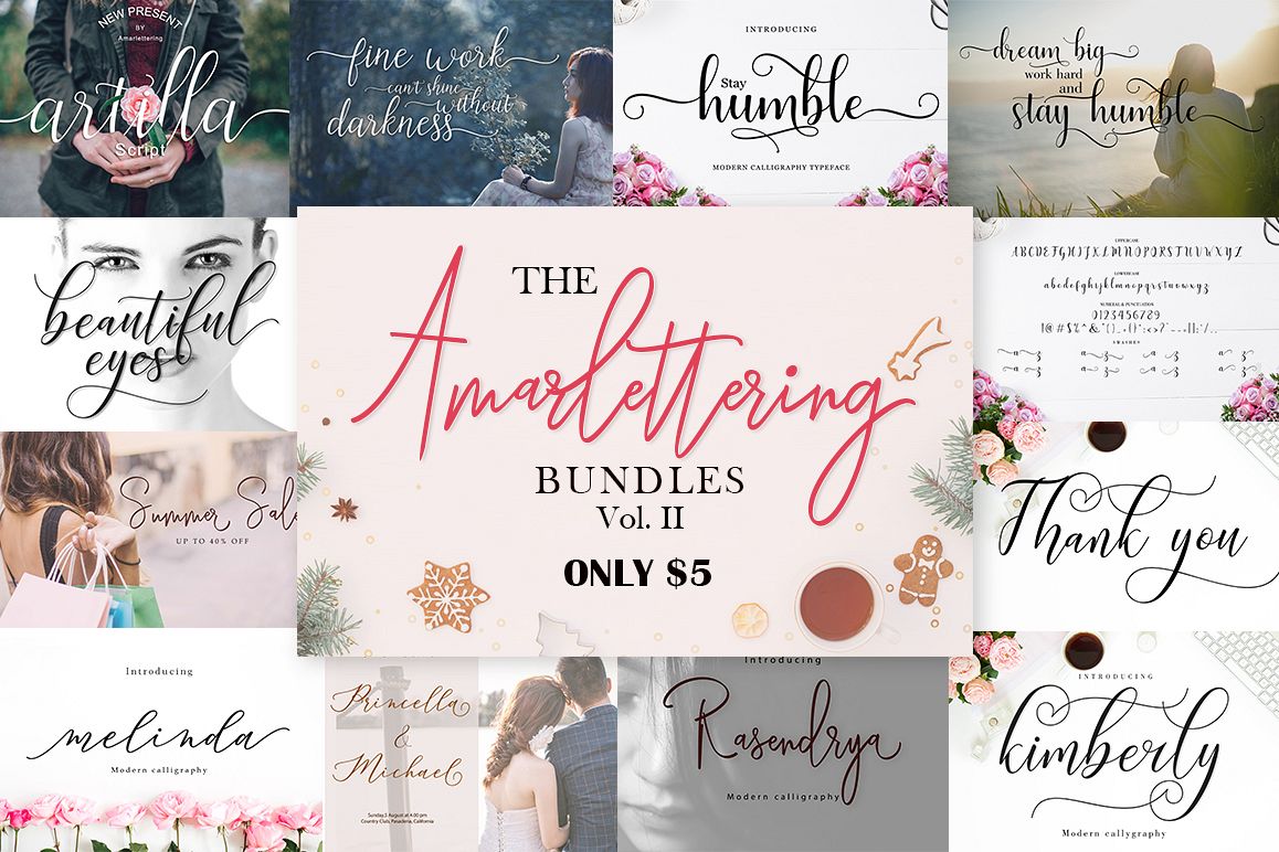 The Amarlettering Bundles Vol. II ONLY $5 example image 1