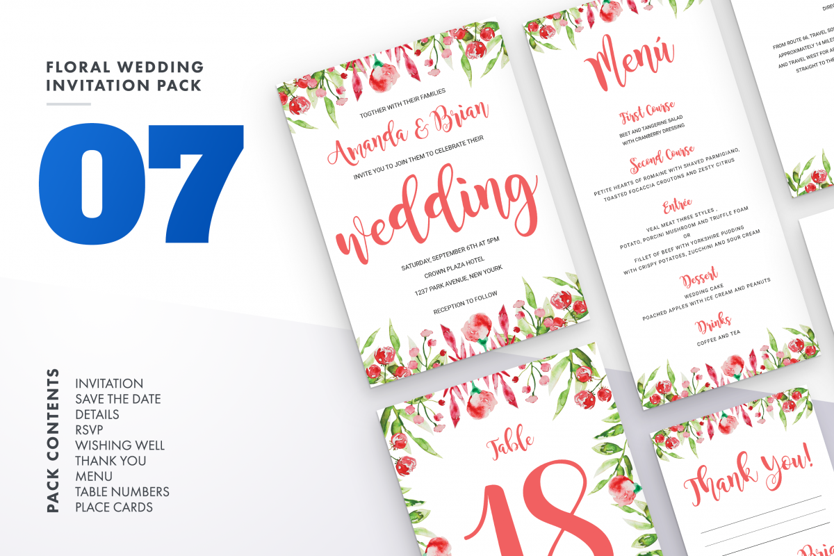 Flower Wedding Invitation Suite Vol.7 / Save Date / Bride example image 1