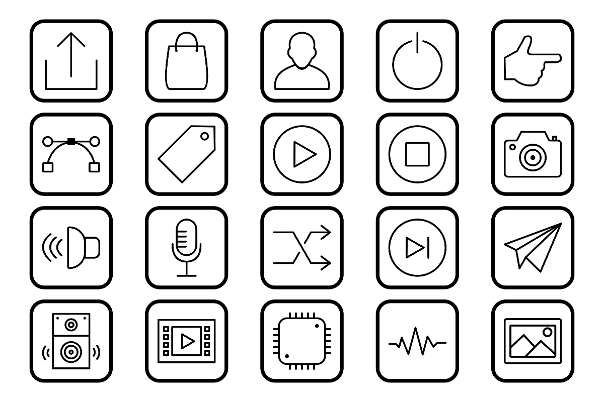 Set Of Multimedia Icons example image 1