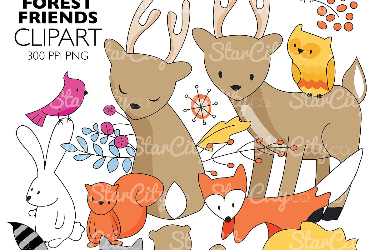 Forest Friends Clip art Graphics example image 1