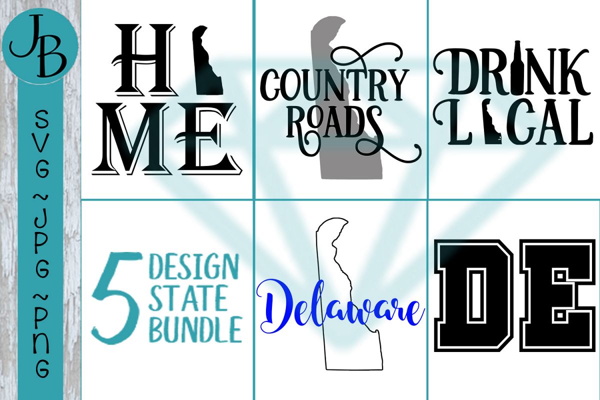 Delaware State Pride Bundle, DE SVG Bundle example image 1