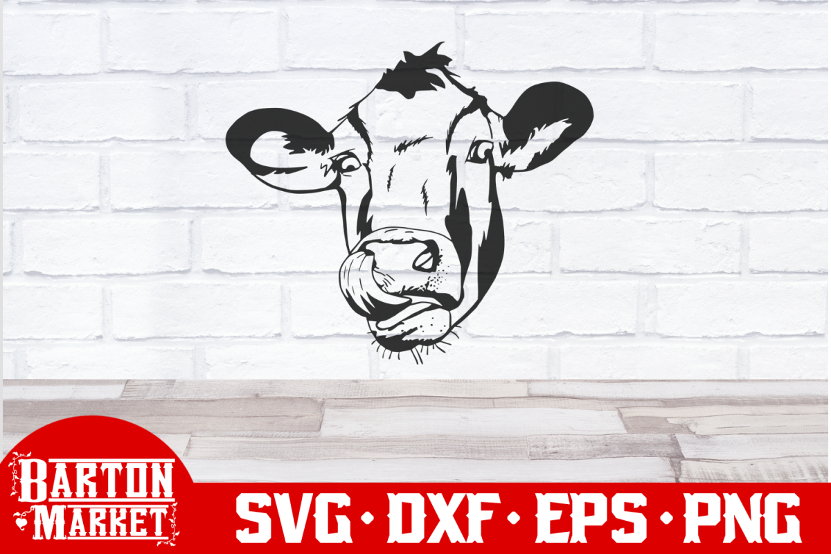 Silly Cow SVG DXF EPS PNG example image 1