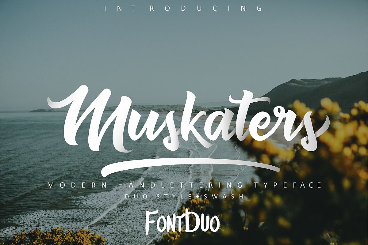 Muskaters. duo style + font bonus example image 1