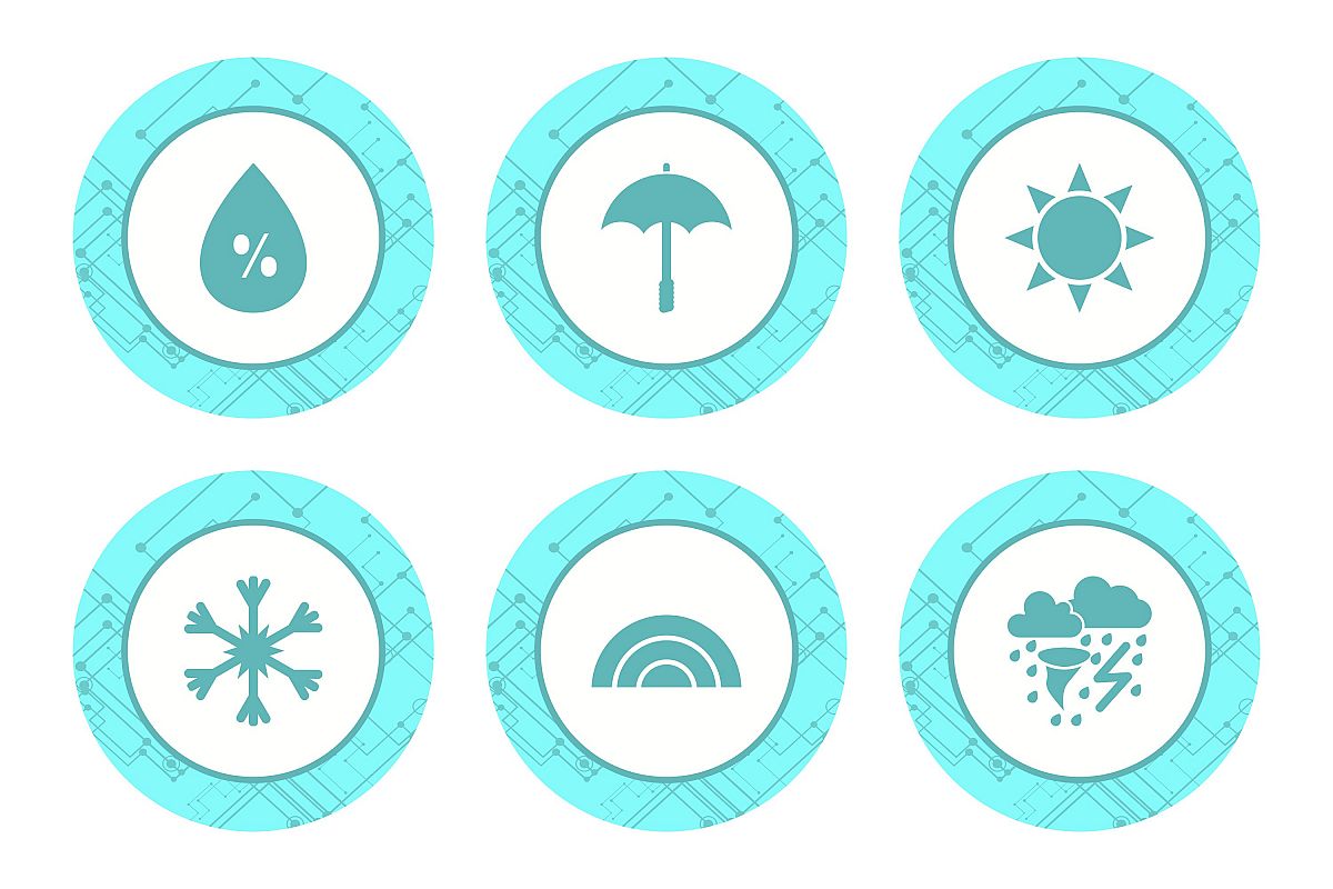 Set Of Weather And Season Icons example image 1
