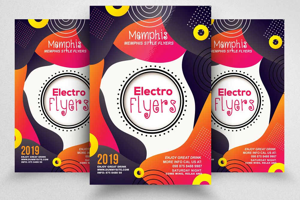 Electro Party Flyer Template example image 1