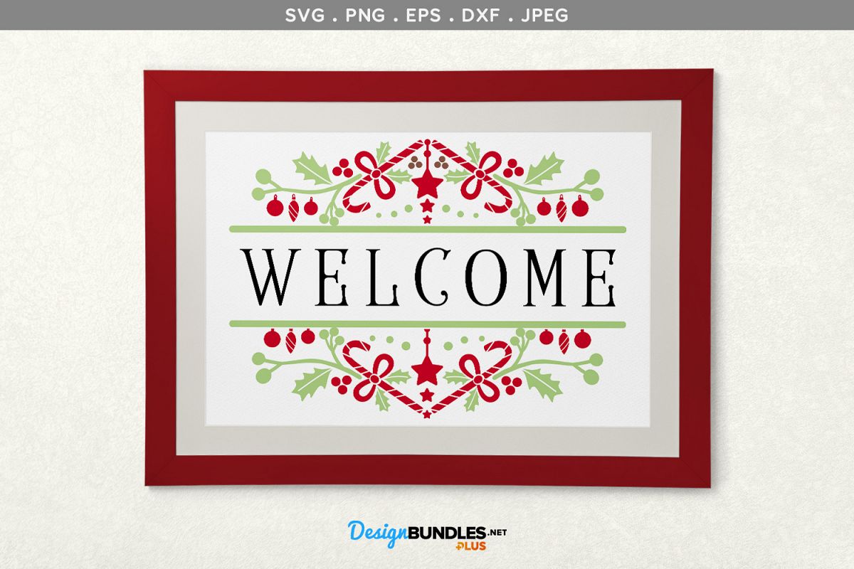 Ornaments Split Monogram - svg, printable example image 1