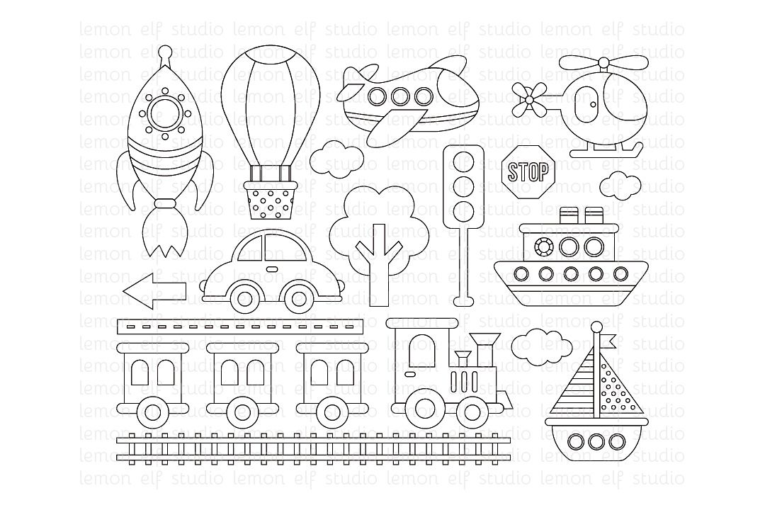 Transportation-Digital Stamp (LES.DS01) example image 1